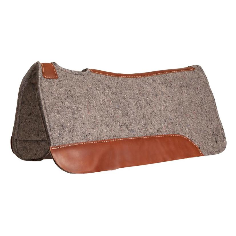 Blue Horse Grey Felt Contoured Saddle Pad by Mustang Mfg. 32"x31"x1"