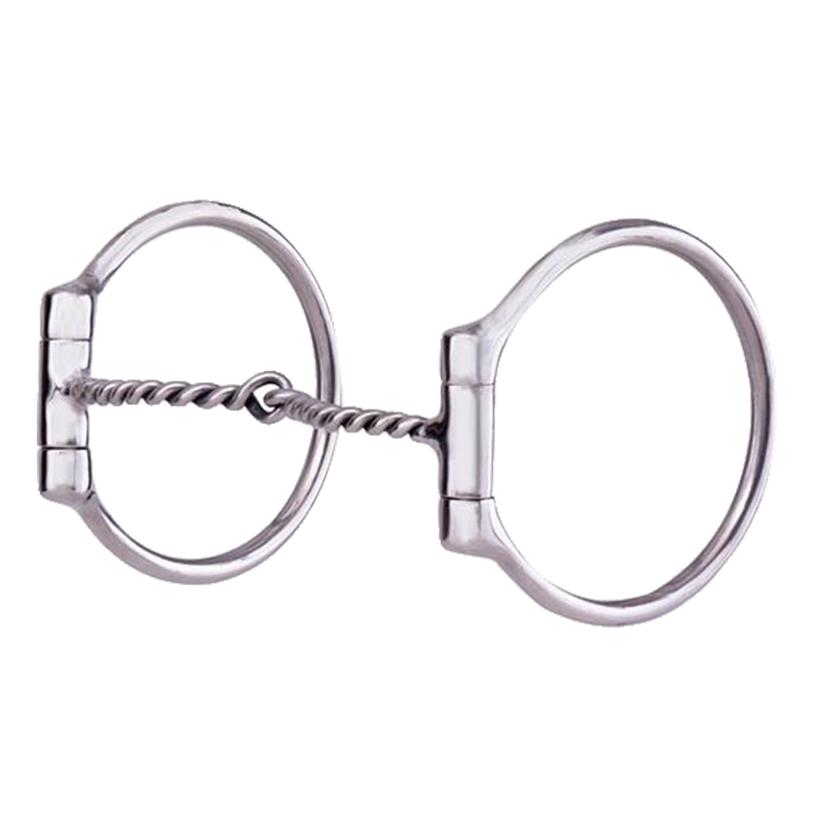 Metalab Stainless Steel Twisted Wire Snaffle Dee Ring Bit