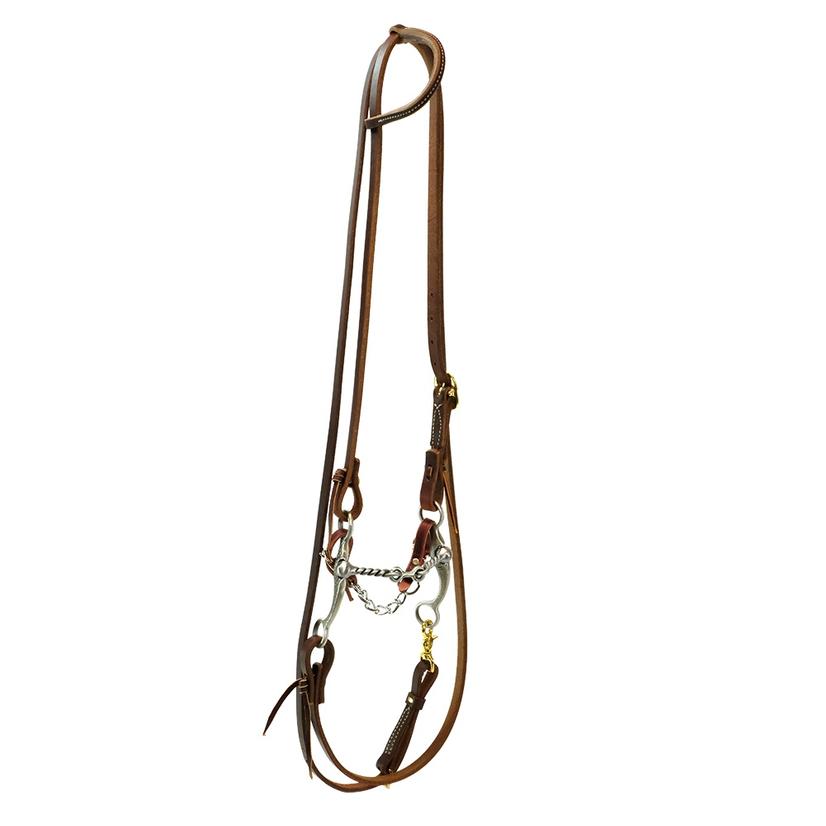 STT Rasp Twisted Dogbone Slide Ear Roping Bridle Set