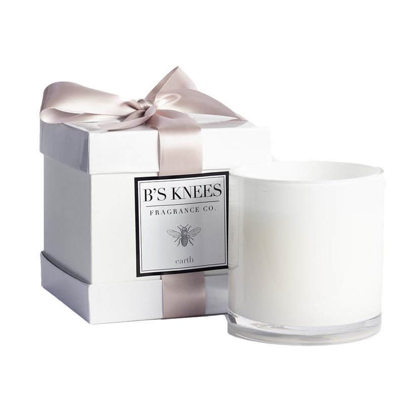 B'S Knees 3 Wick Fresh Earth White Candle