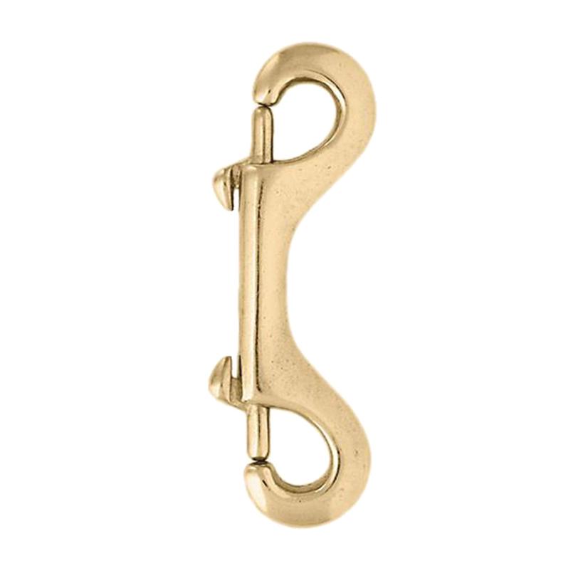 Brass Plated Double End Snap 4 1/2"