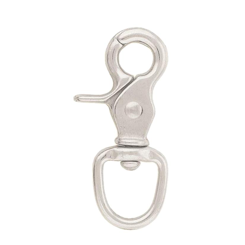 Nickel Plated Round Scissor Rein Snap 5/8"