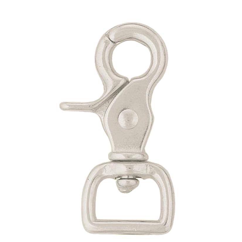 Nickel Plated Square Scissor Rein Snap 5/8"