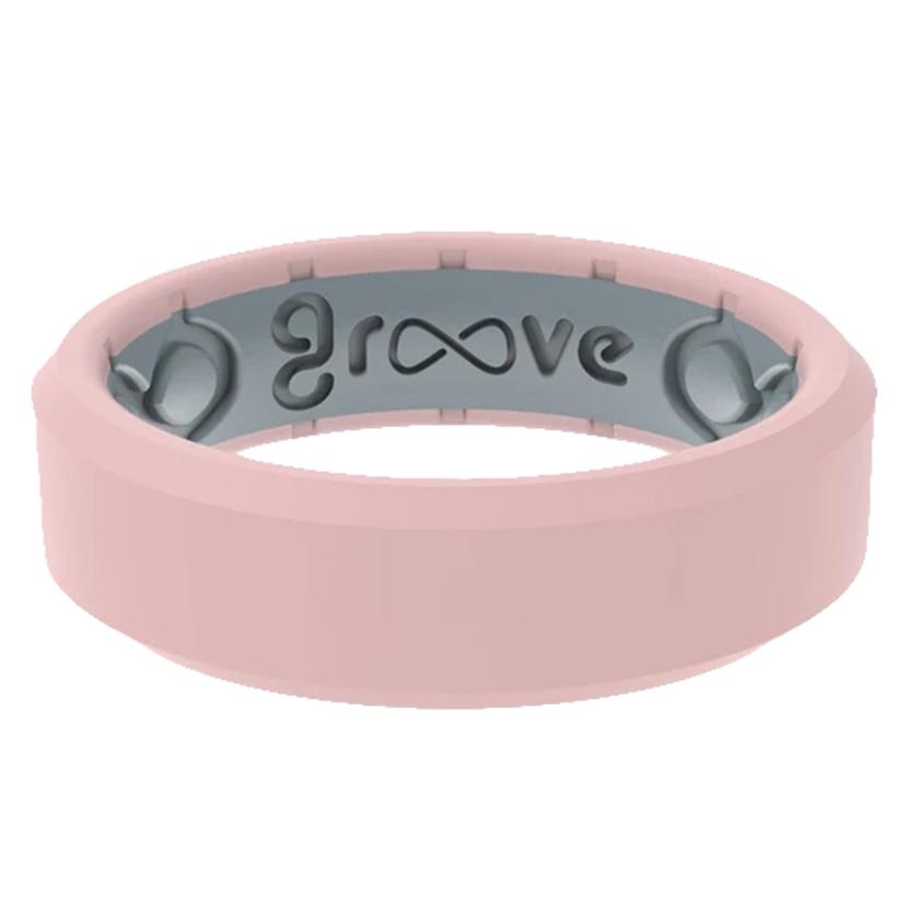 Groove Life Edge Thin Rose Quartz Ring