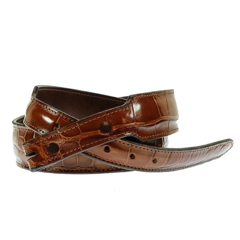 Honey Peanut Brittle Alligator Skin Belt