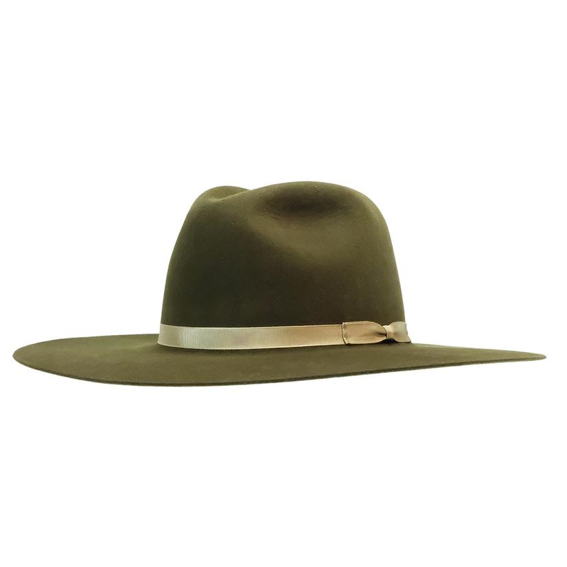 Rodeo King Moss Tracker Precreased Flat 4" Brim Felt Hat