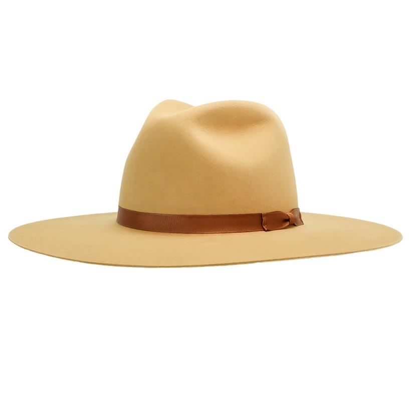 Rodeo King Camel Tracker Precreased 4" Flat Brim Felt Hat