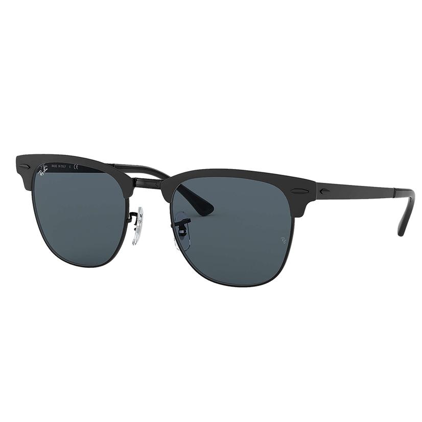 Ray-Ban Clubmaster Metal Shiny Black Top Sunglasses