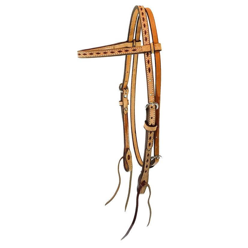 Roughout Buckstitch Browband Headstall