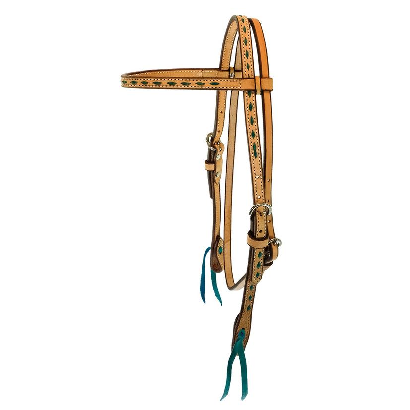 Roughout Buckstitch Browband Headstall