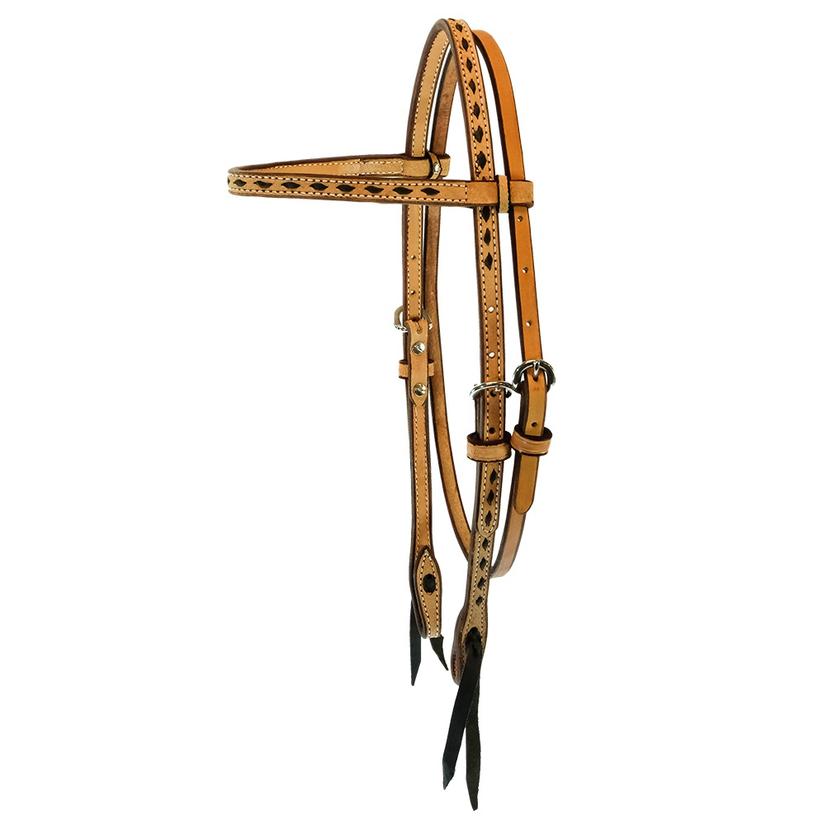 Roughout Buckstitch Browband Headstall