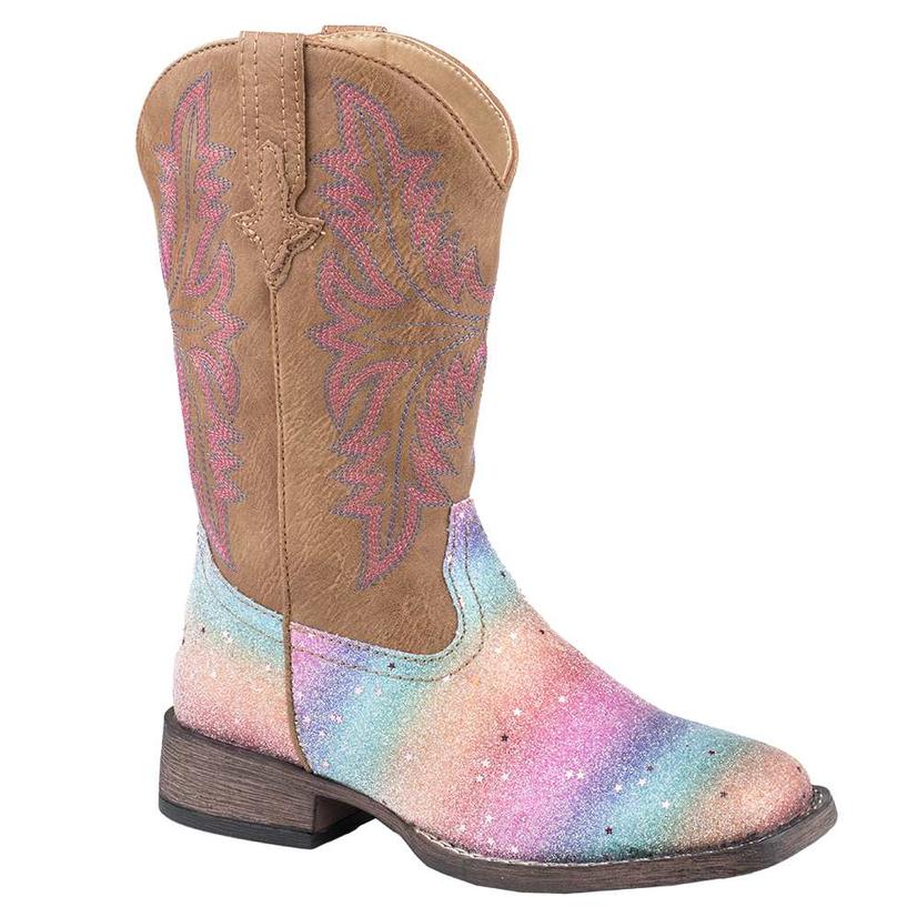 Roper Girl's Rainbow Glitter Boot