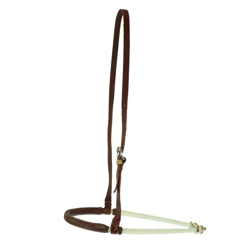 Brown Double Rope Noseband w/Braided Latigo Nose