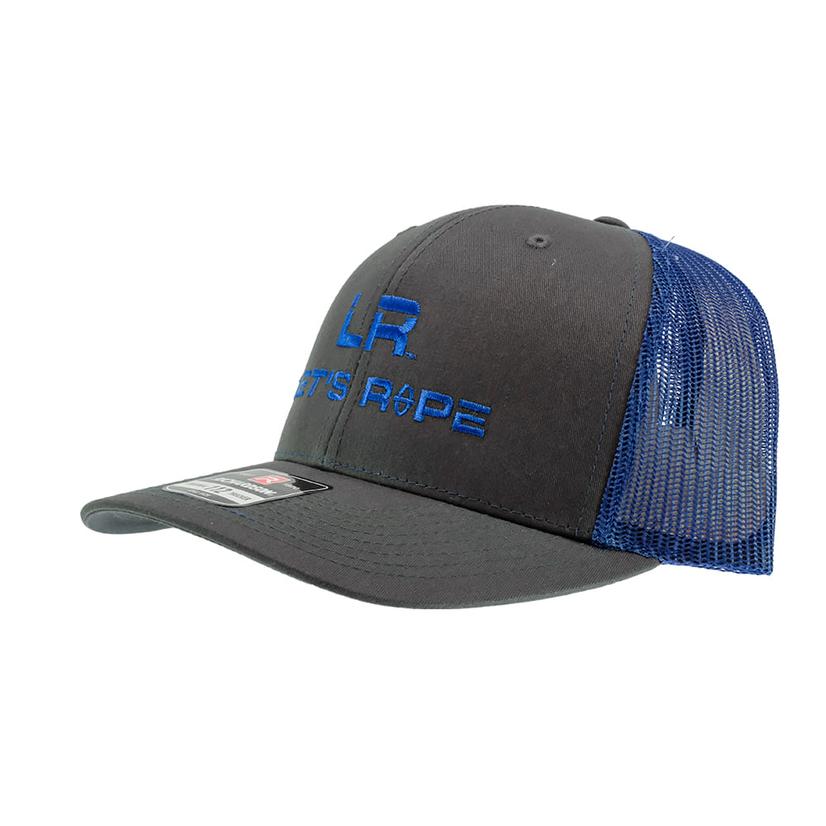 Let's Rope Royal Blue Logo and Grey Meshback Cap