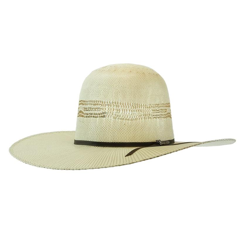 Twister Bangora 4.5" Brim 2Cord Chocolate Band Open Crown Straw Hat