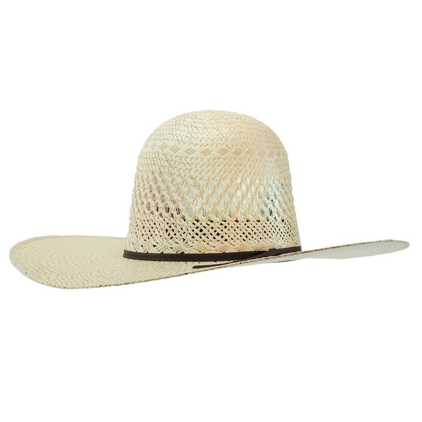 STT Twisted Weave 2 Cord Chocolate 4.5" Brim Open Crown Straw Hat