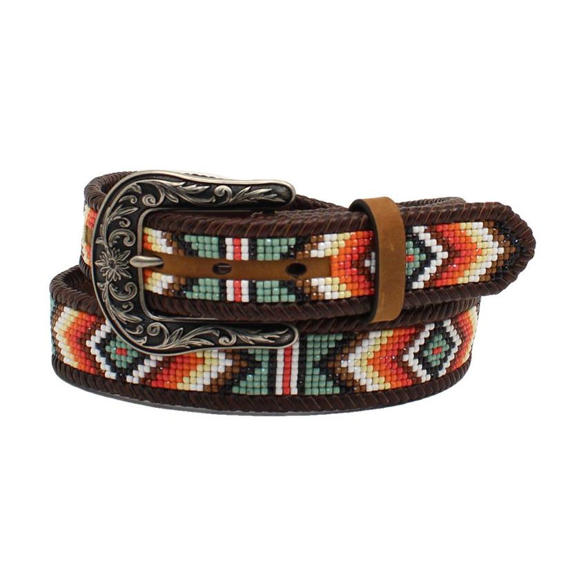 Nocona Beaded Leather Women's Belt