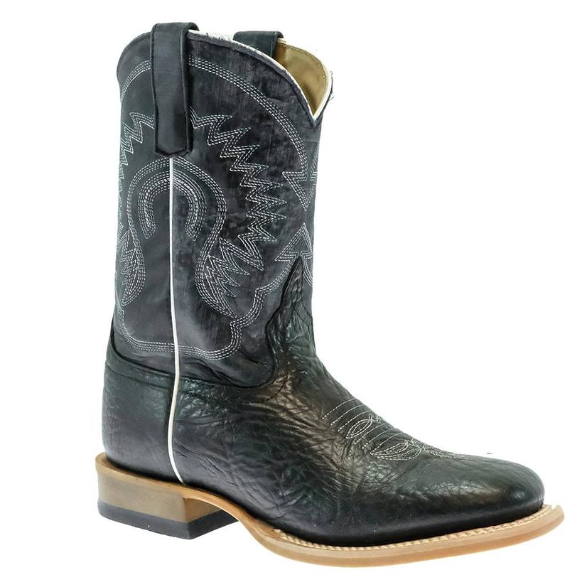 Horse Power Black Bull Hide Aqua Monet Kid Boots