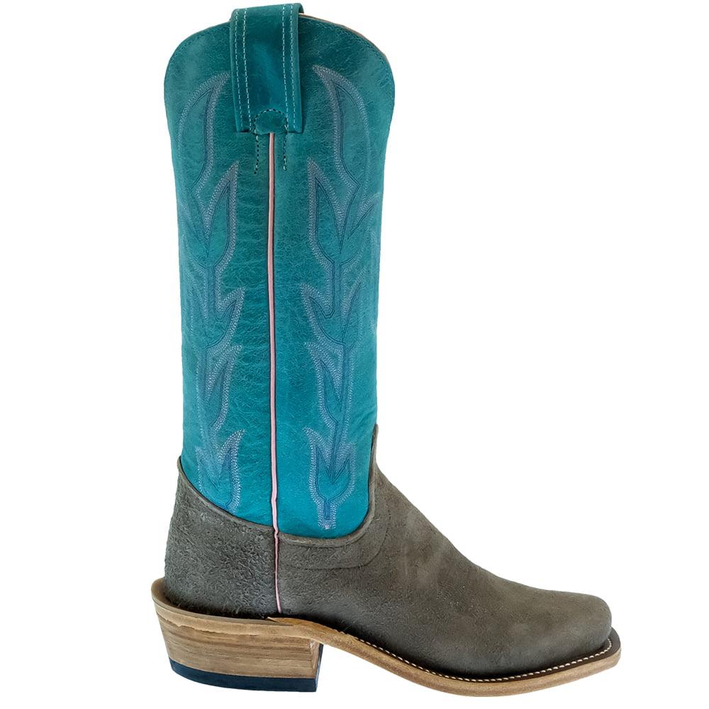 Olathe Grey Turquoise Navajo Bison Women's Boots