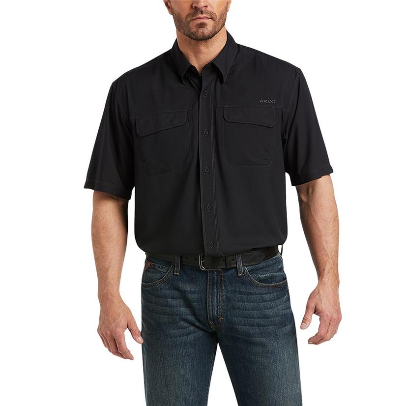 Ariat VentTEK Outbound Black Short Sleeve Button-Down Men's Shirt