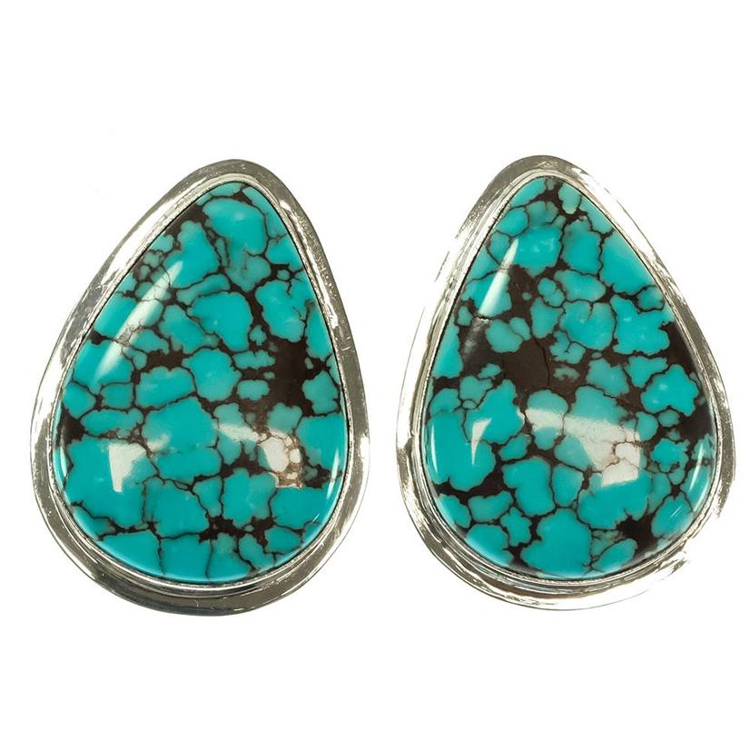 Oversized Turquoise Stud Earrings