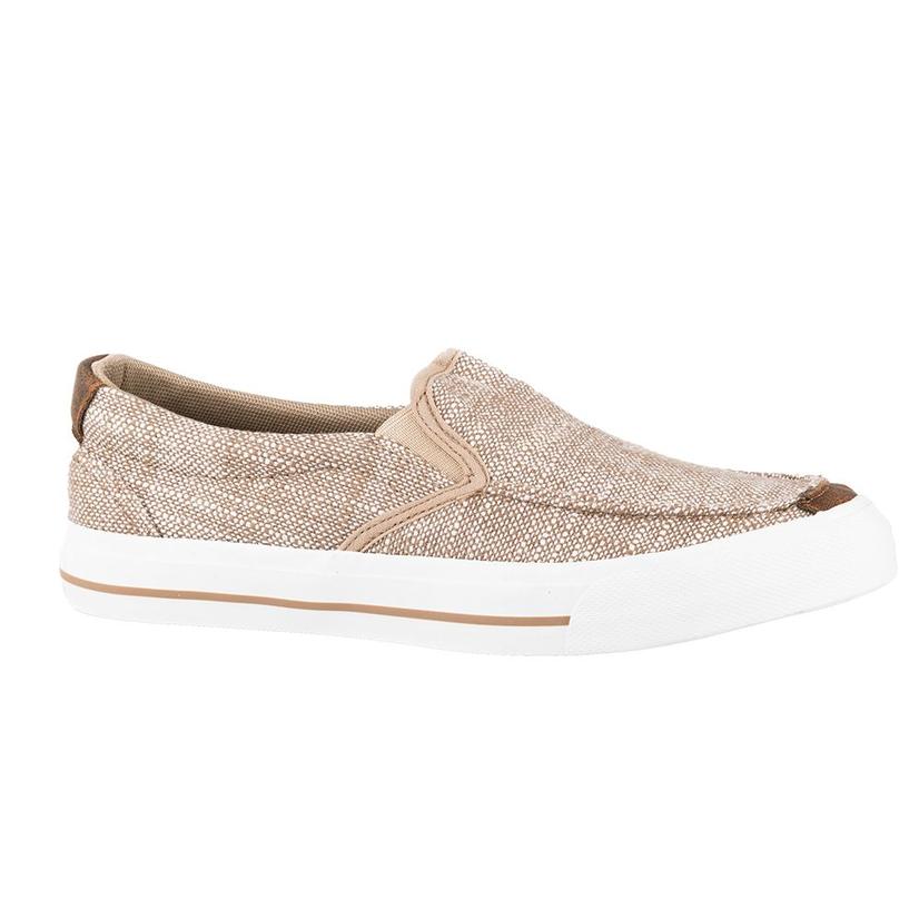 Roper Angel Fire Tan Canvas Slip On Women's Shoes