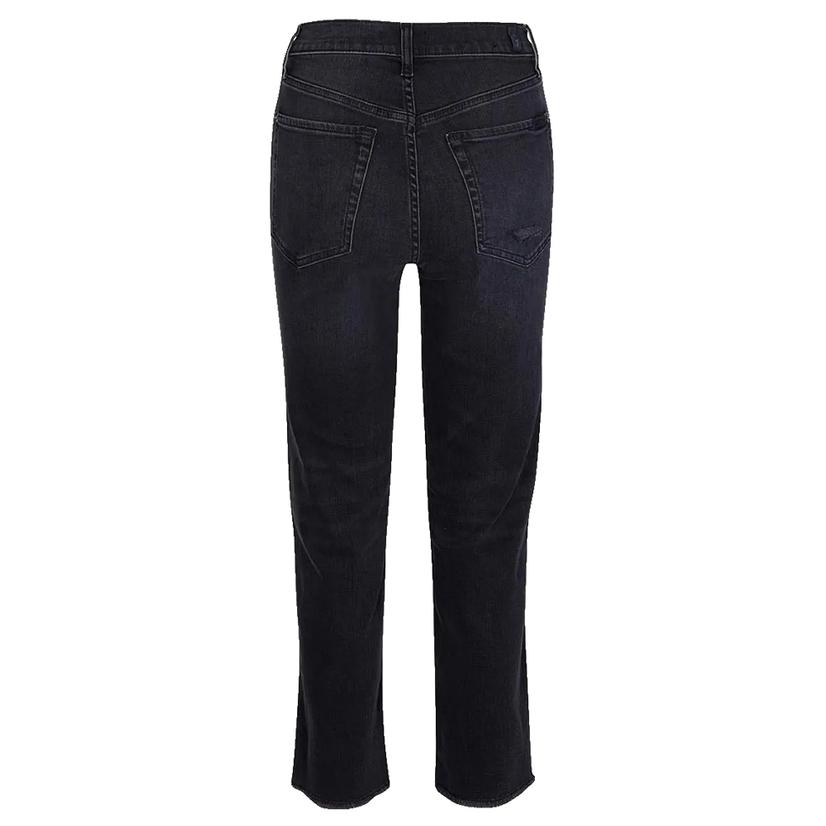 7 For All Mankind High Waist Cropped Straight Leg Ashbury Wash Women's Jeans