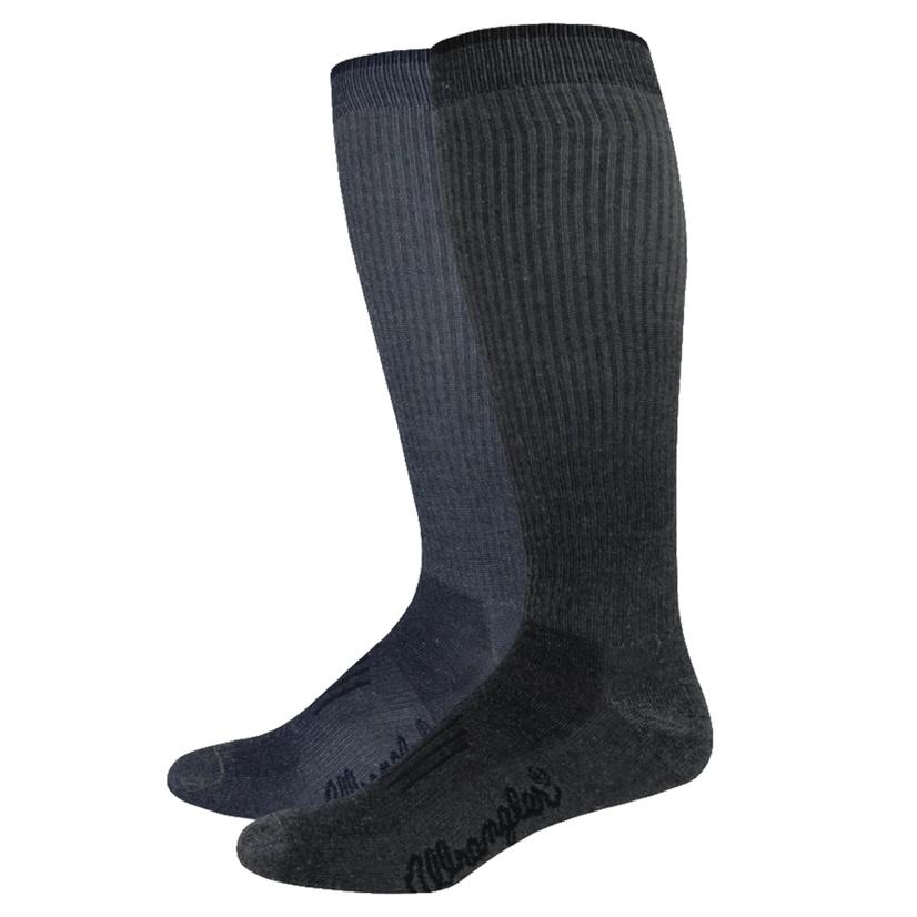 Wrangler Ultra-Dri Over the Calf Men's Boots Socks - 1 Pair Black or Navy