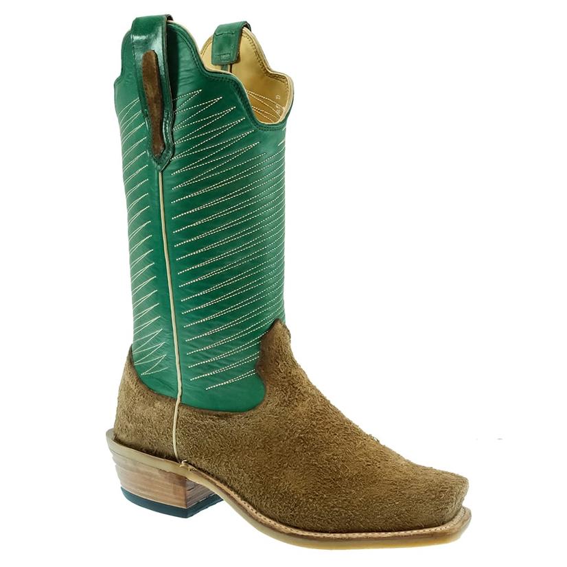 Fenoglio Whiskey Byron Crunch Roughout Turquoise Top Men's Boots