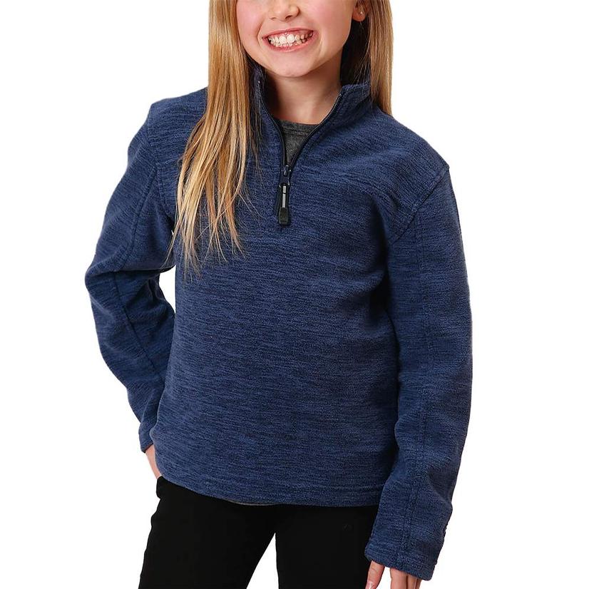 Roper Blue Micro Fleece Girl's Pullover