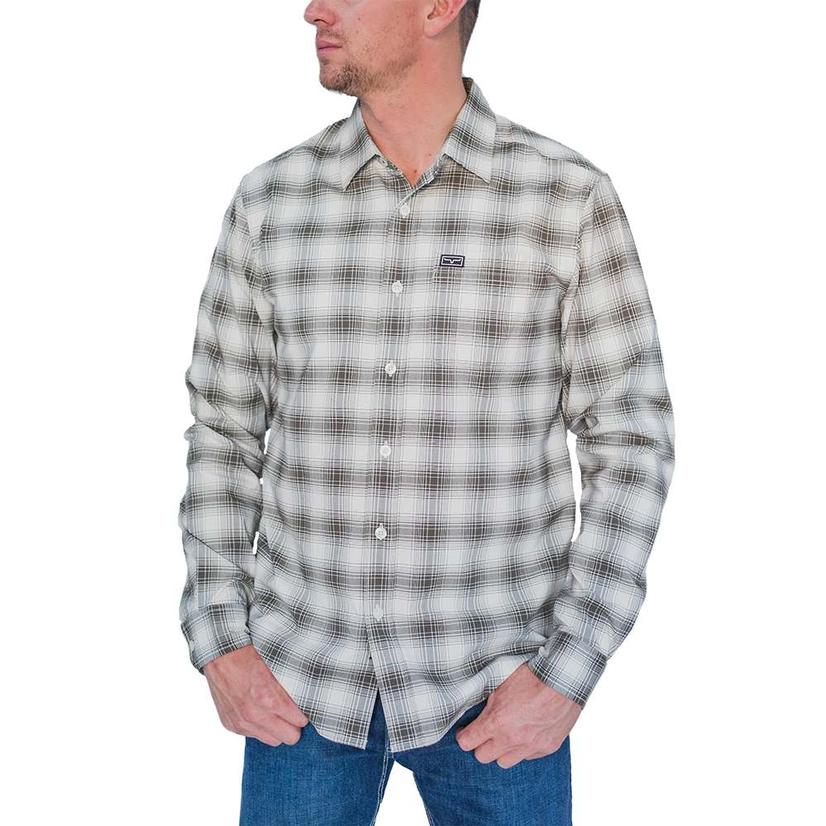 Kimes Ranch Loden Plaid Woven Long Sleeve Men's Shirt