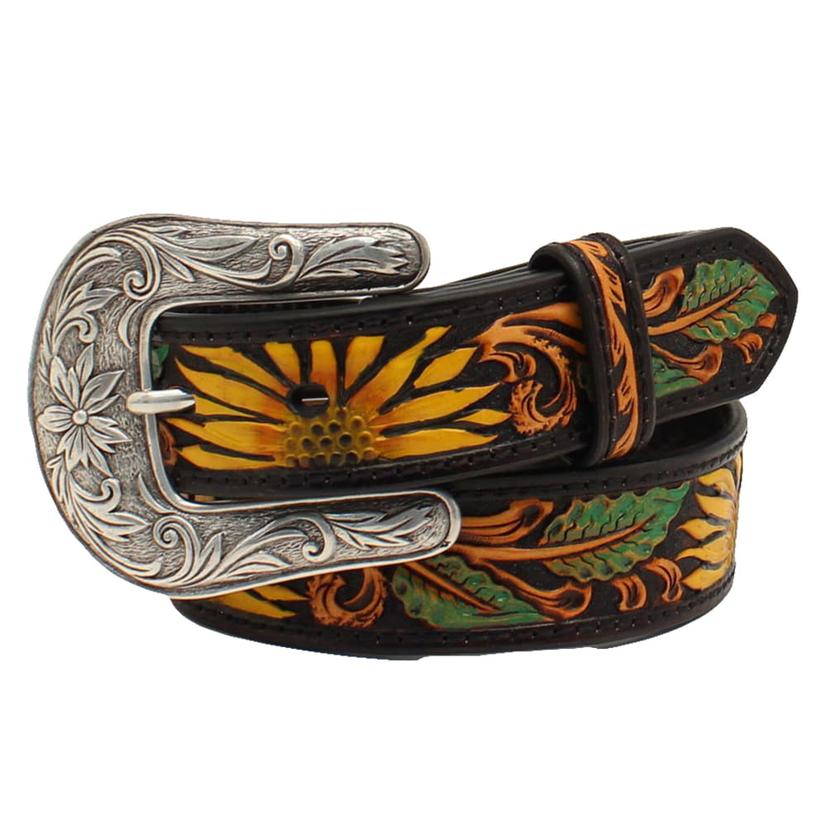 Nocona Sunflower Tooled Girl's Belt