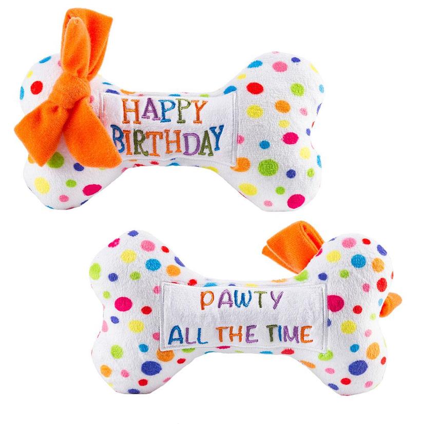 Haute Diggity Dog Large Happy Birthday Bone Dog Toy