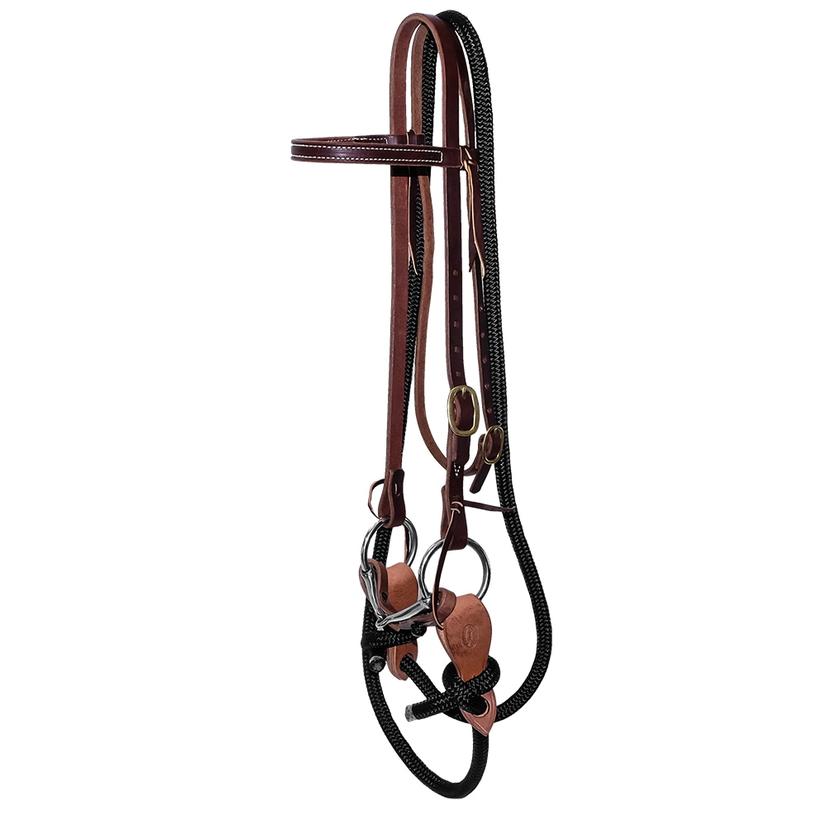 STT Smooth Loose Ring Snaffle Bit Training Bridle Set