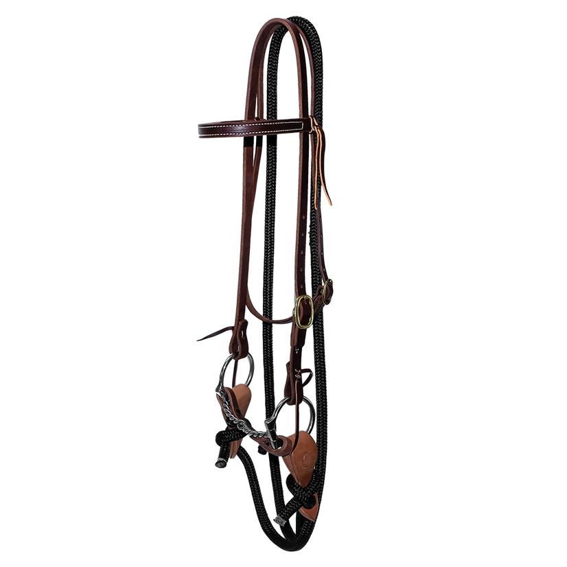 STT Twisted Wire D-Ring Snaffle Bit Training Bridle