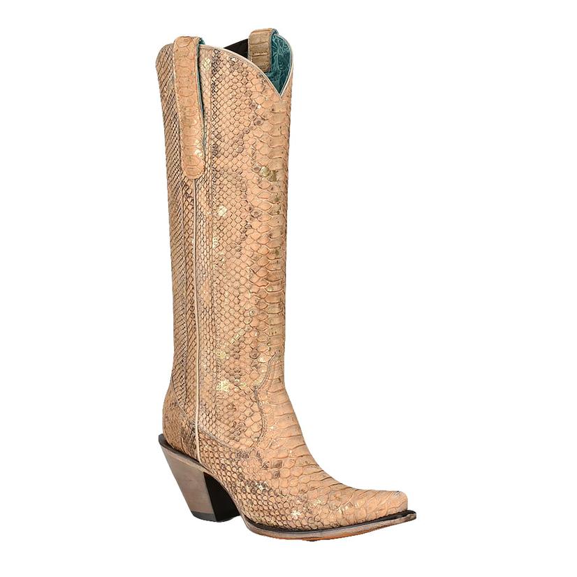 Corral Full Python Nude Tall Top Women's Boots