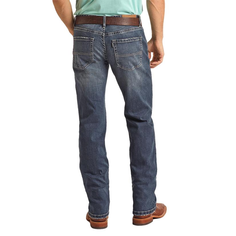 Rock & Roll Men's Medium Wash Hooey Revolver Jeans