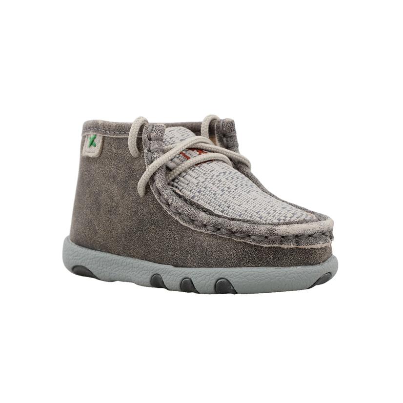 Twisted X Grey Chukka Driving Moc Infants Shoes