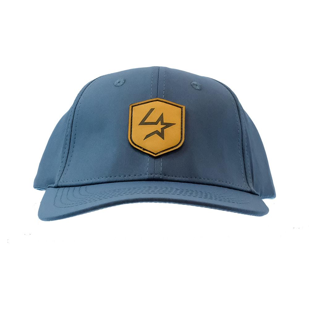 Lone Star Rope Company Leather Shield Blue Cap