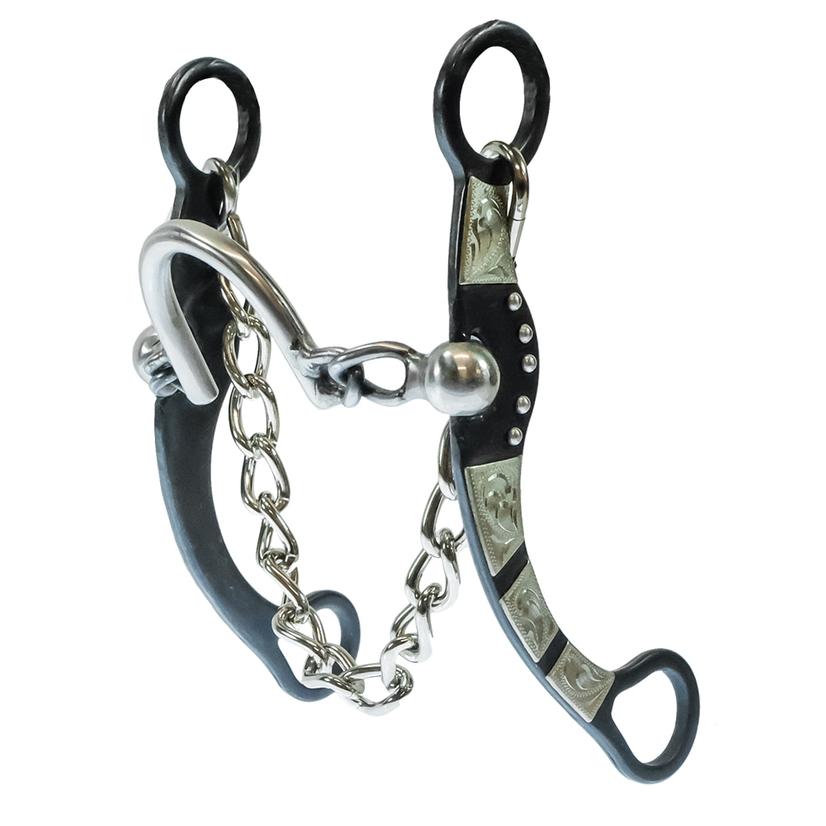 Chain Port Bit With Silver Mounted Shanks