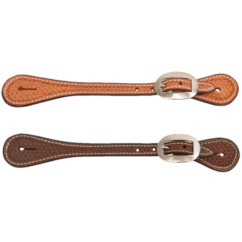 Straight Basketweave Spur Strap