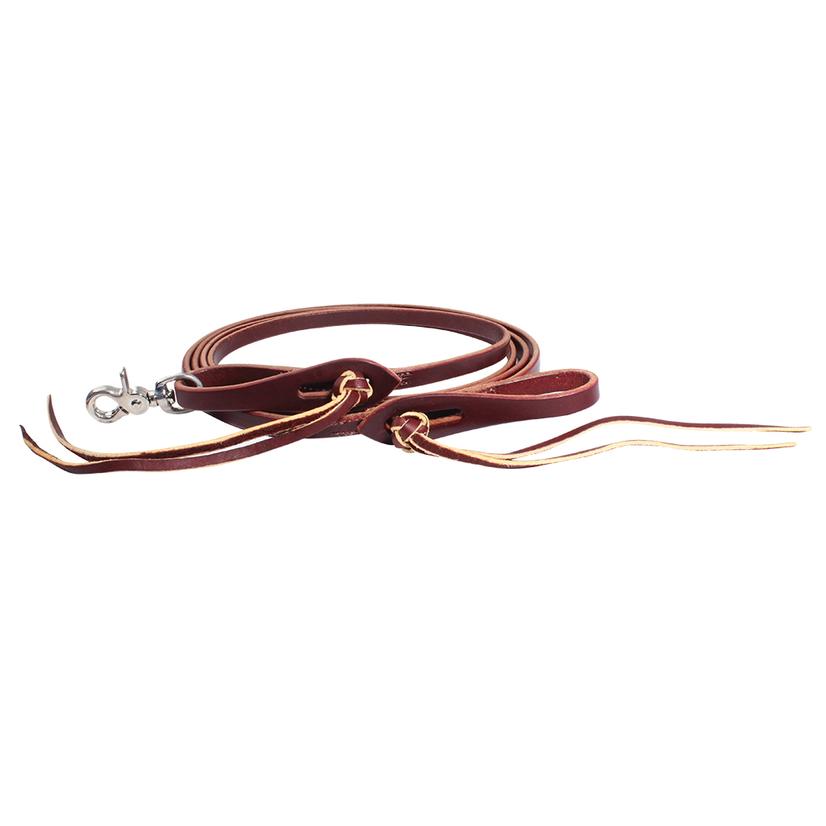 Professional Choice 1/2" Pineapple Knot Latigo Roping Rein