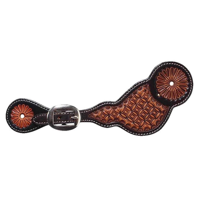 Professional Choice Diamond Box Tooled Men's Spur Strap