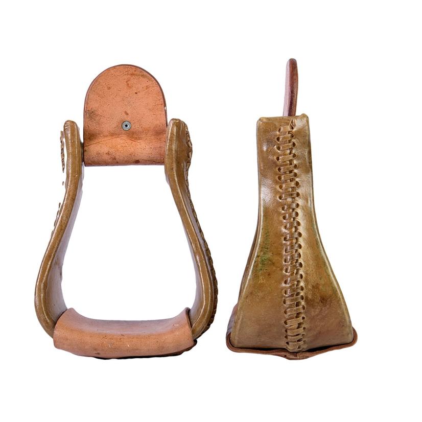 South Texas Tack 2 Inch Rawhide Bell Stirrup