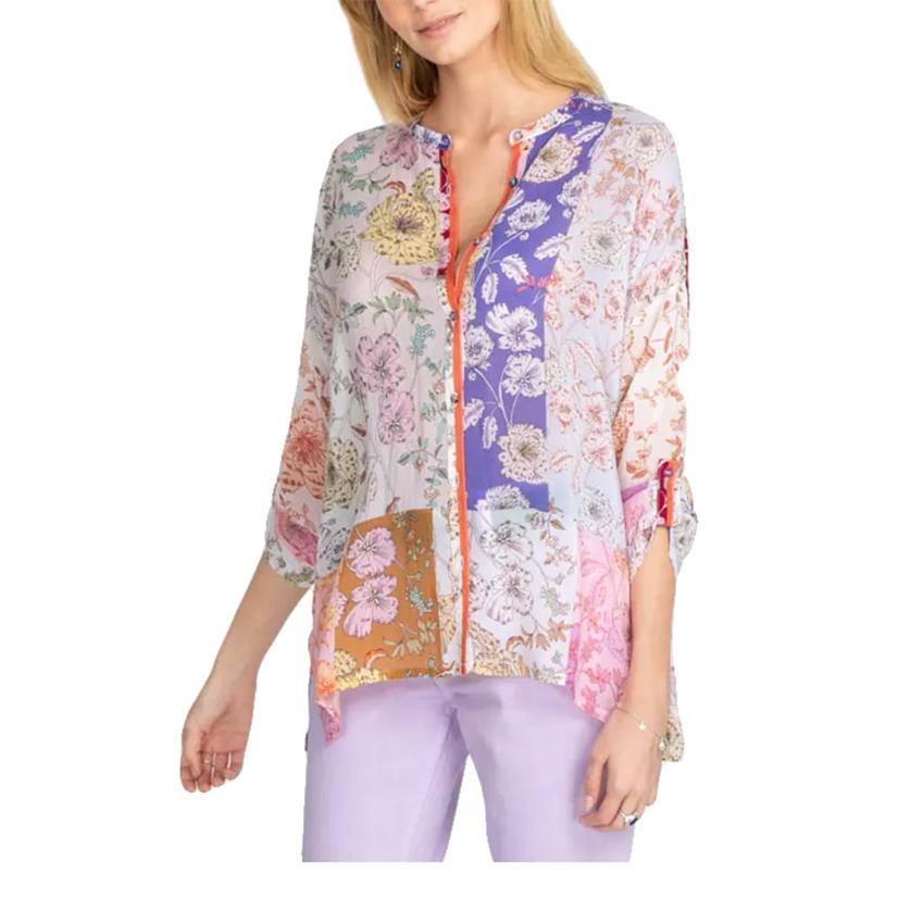 Johnny Was Cosmo Lauren Floral Patchwork Women's Blouse