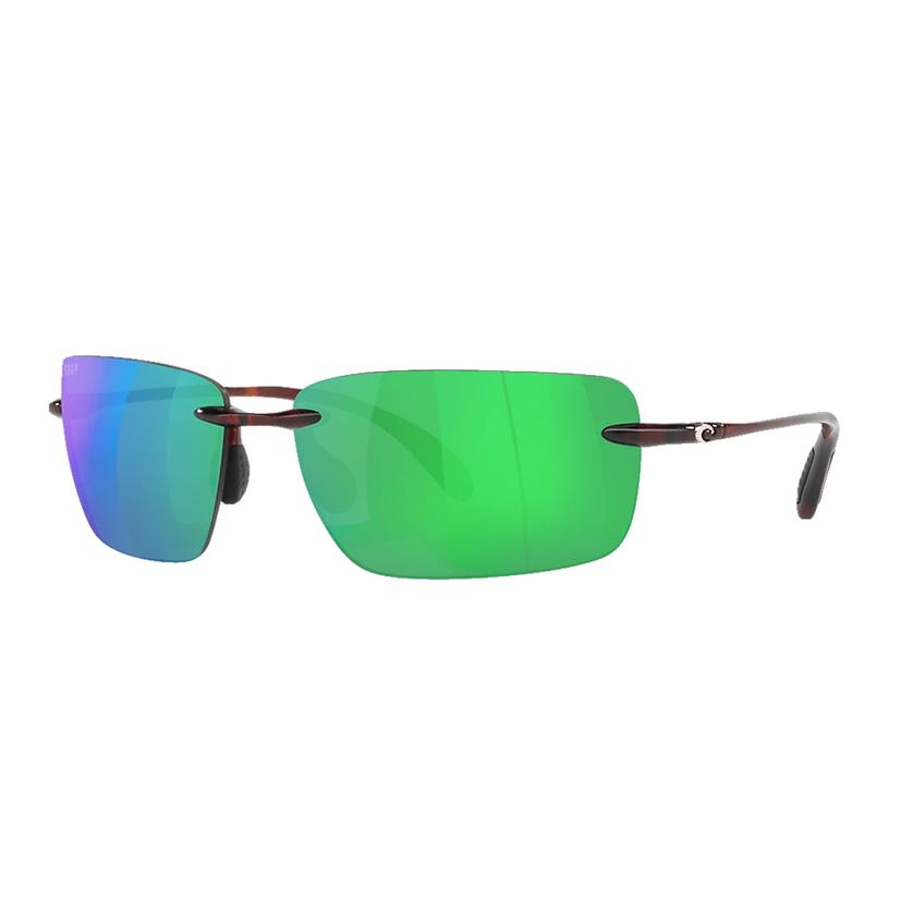 Costa Green Mirror Gulf Shore 580P Tortoise Frame Sunglasses