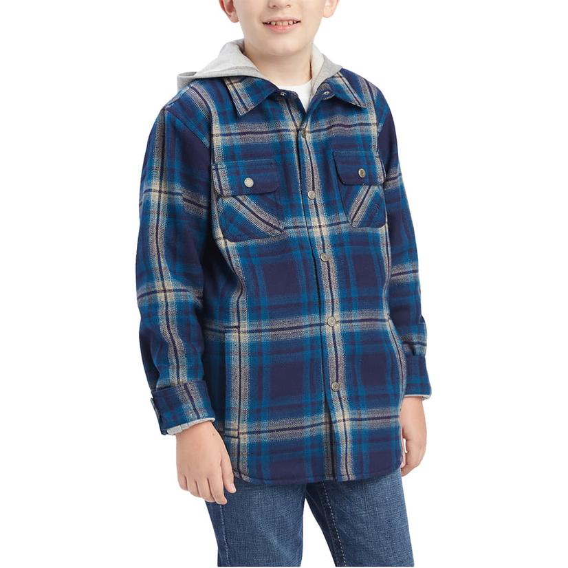 Ariat Maritime Blue Hannoch Boys Shacket