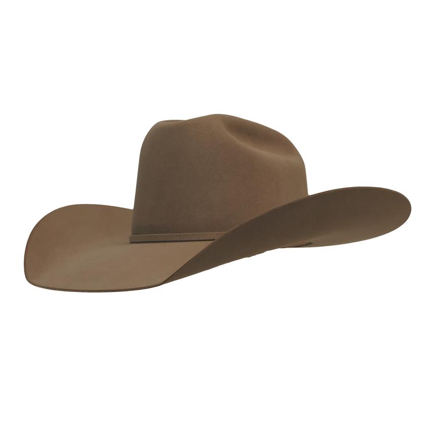 STT Tan Belly Pure Beaver Felt Hat 4.5" Brim Open Crown