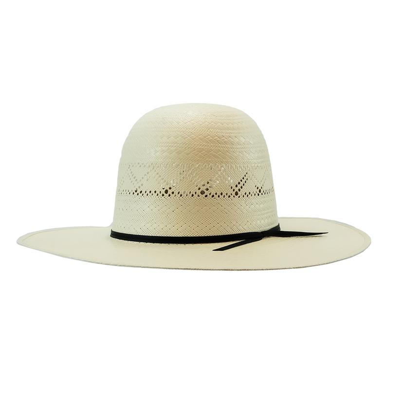 Serna 4.25" Brim Open Crown with Black Cord Natural Straw Hat