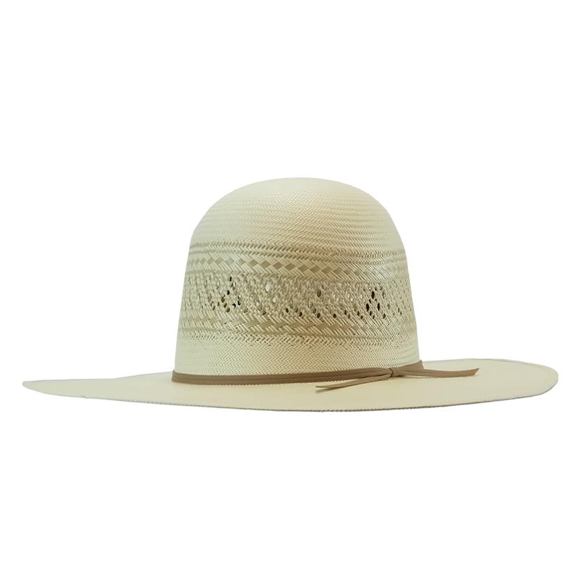 Serna 4.25" Brim with Tan Cord Open Crown Natural Straw Hat